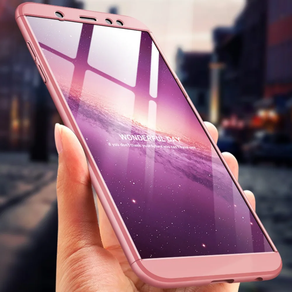 Для Galaxy A6 360 градусов Полная защита Жесткий ПК Противоударный матовый чехол для samsung Galaxy A6 Plus A6 A6+ A 6 A6plus