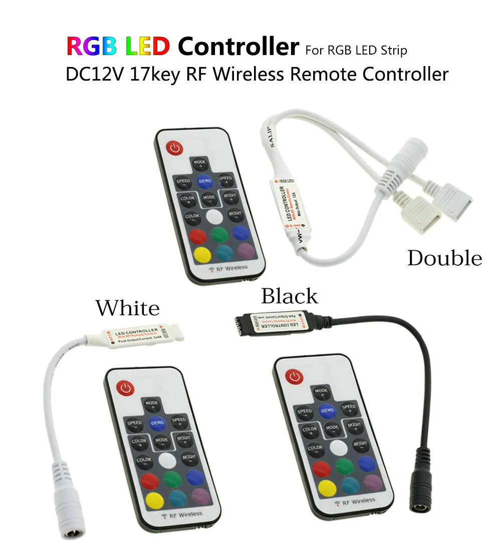 Пульт дистанционного управления для светодиодных лент RGB DC 12 В 17 клавиш