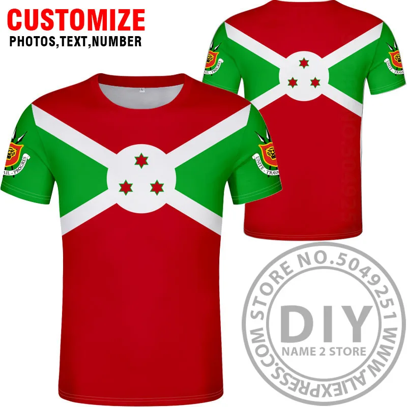 Style 10 BURUNDI t shirt logo free custom made name number bdi country t-shirt nation flag bi french burundian print black photo clothing - Цвет: Style 10