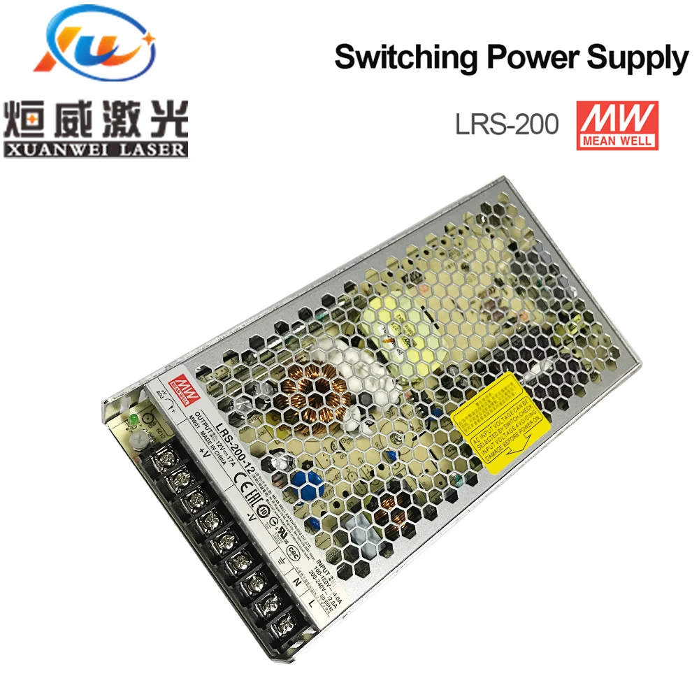 Meanwell LRS-200 импульсный источник питания 12 В 24 в 36 48 200 Вт оригинальный МВт