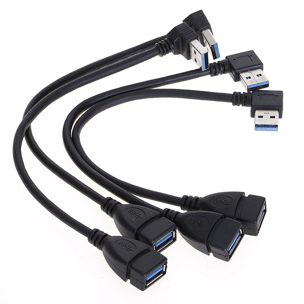 Удлинитель кабеля USB 3 0 штекер гнездо 90 углов вверх вниз правый левый шнур|3.0 cable|male