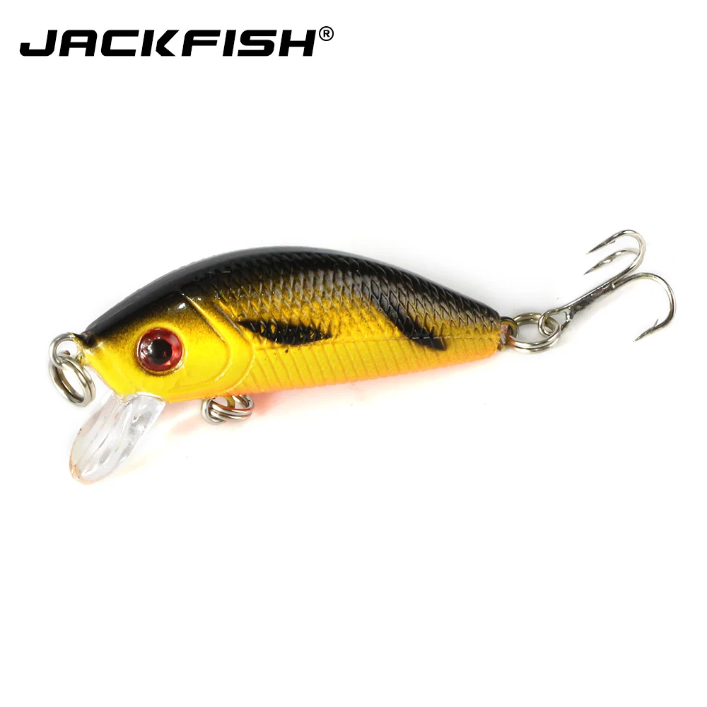 JACKFISH жесткая приманка для рыбной ловли приманки в виде гольяна с 3D глазами 8