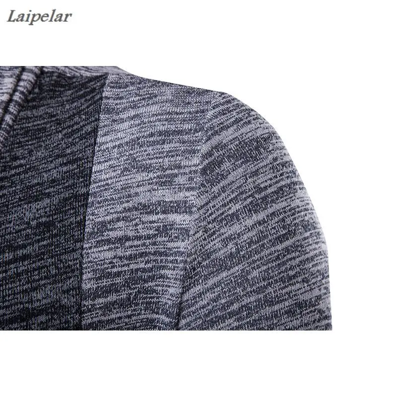 

Laipelar New Men's Fashion Cardigan Casual Cotton Stitching Sweatshirts MC-003