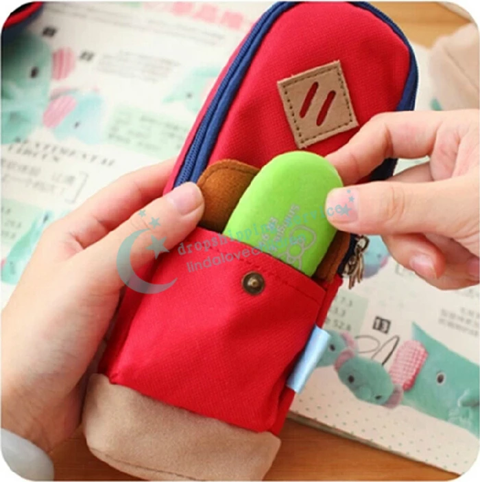Cute Pig Nose Oxford Creative Minimalist Large Capacity Pencil Bags Cases Free Shipping |