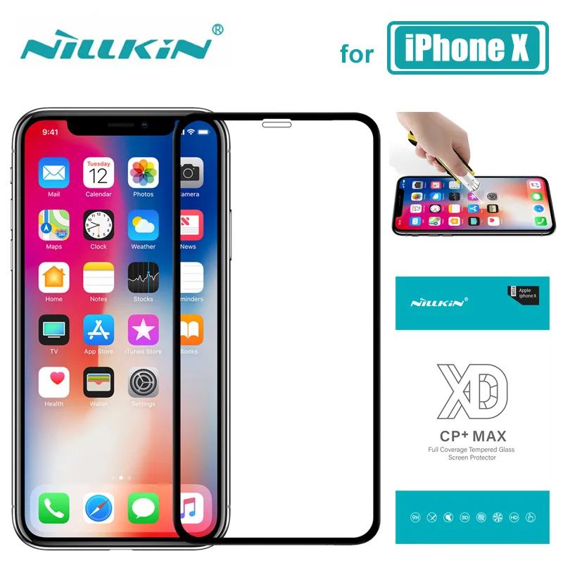 Защитное стекло Nillkin XD CP + Max закаленное 3d с полным покрытием для iPhone X 10