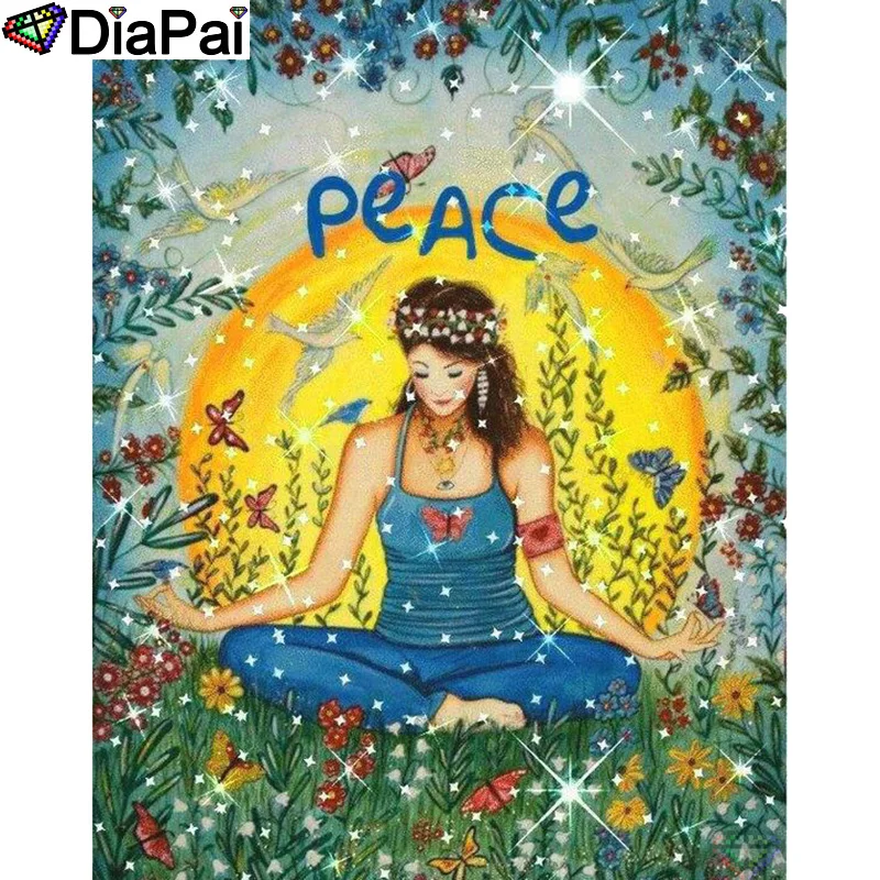 

DIAPAI 100% Full Square/Round Drill 5D DIY Diamond Painting "Beauty writing" Diamond Embroidery Cross Stitch 3D Decor A18582