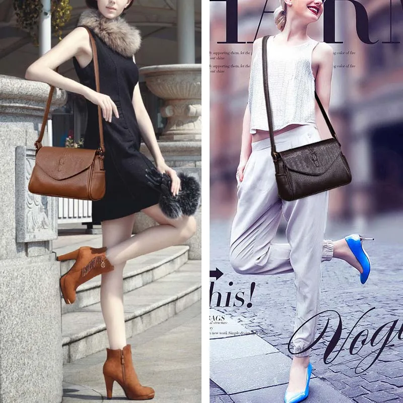 Женская винтажная Сумка Кроссбоди Rodful черная сумка через плечо из крокодиловой