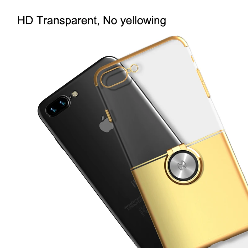 Xundd металлическим кольцом держателем для iPhone 7 plus жёсткий ПК Футляр 2 цвет задняя