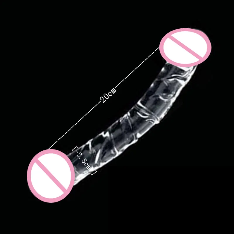 Новый супер грубый длинный двойной Хрустальный фаллоимитатор искусственный