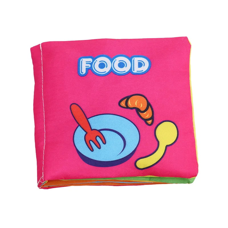 food 1 шт. детские погремушки мобили игрушка мягкая книга из ткани о животных новорожденная коляска подвесная игрушка Bebe Раннее Обучение Обучающие Детские игрушки - Цвет: food