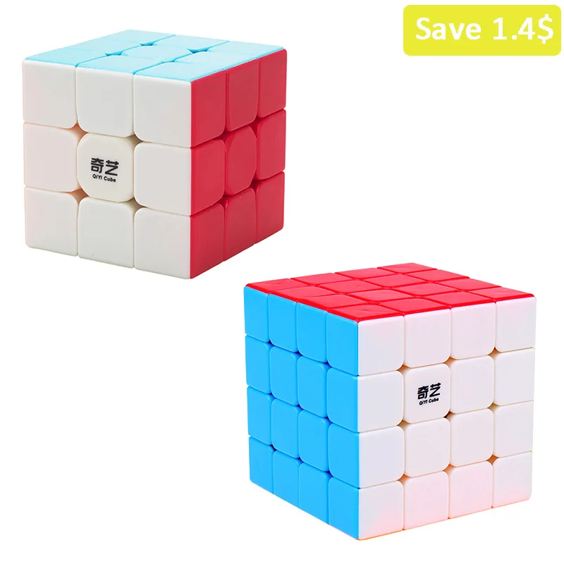 Qiyi 3x3 4x4 Qiyi qiyuan магический куб 2x2x2 3x3x3 5x5x5 megaminx Пирамида скоростной куб игрушки для детей головоломка скоростной куб детские игрушки Твердые - Цвет: Qiyi 3x3 4x4