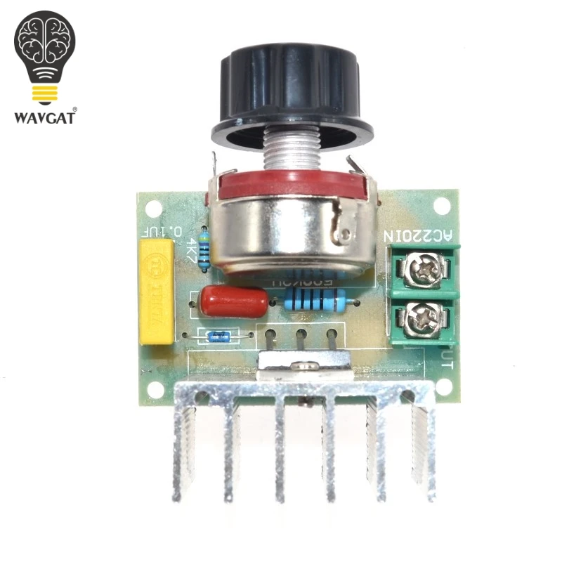 Регулятор напряжения переменного тока WAVGAT 220 В 4000 Вт диммер SCR|voltage regulator|dimmer 220vdimmer
