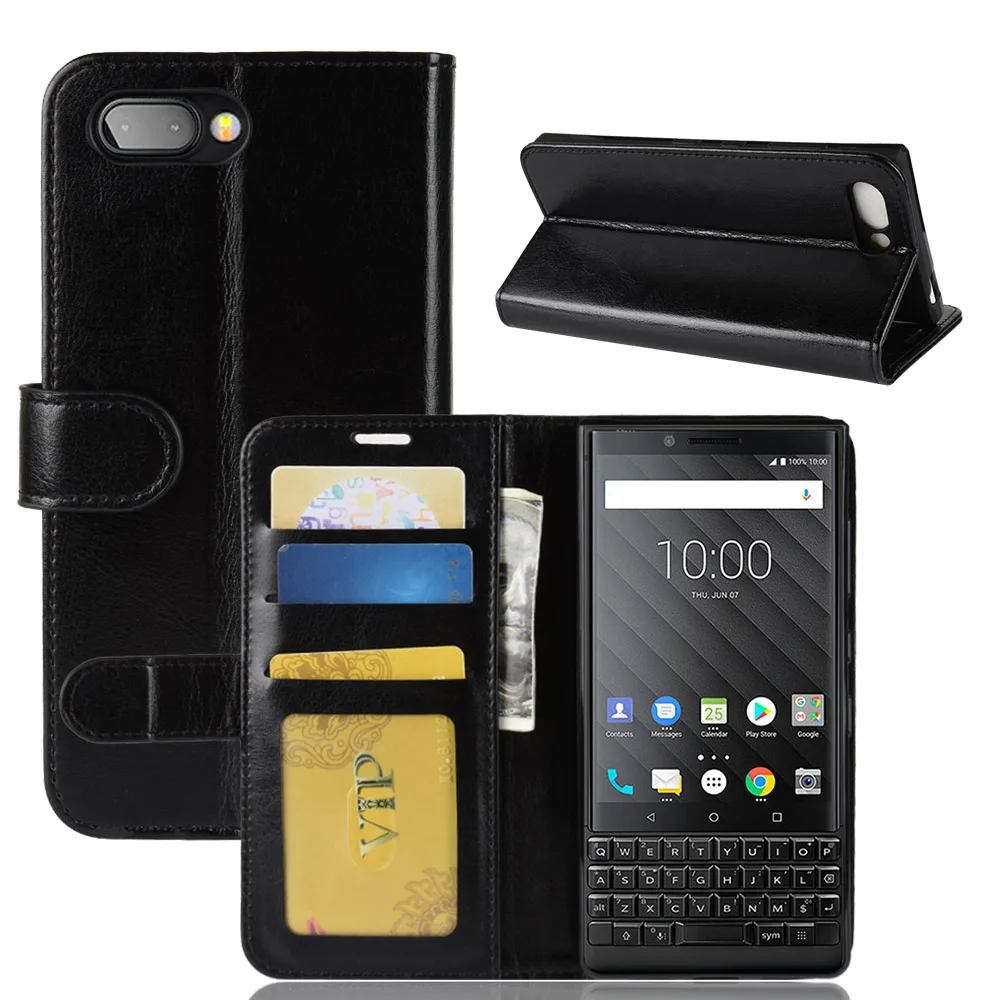 Чехол для Blackberry Key 2 чехол s кошелек карт стент Книга Стиль Флип Кожаные чехлы