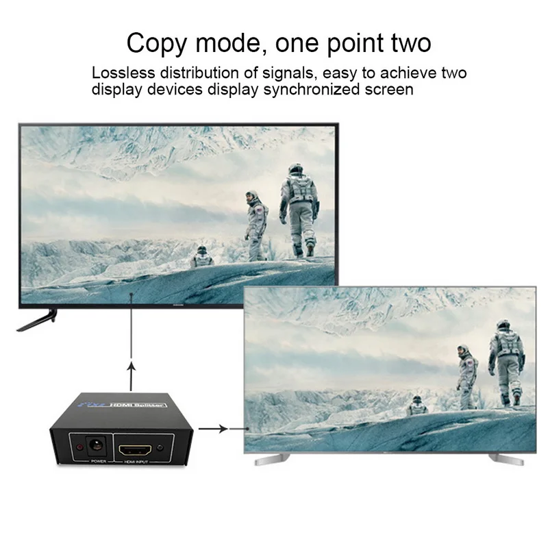 Urijk 1 шт. 4K hdmi разделитель усилитель адаптер в 2 Поддержка Полный 1080P 3D для зеркала
