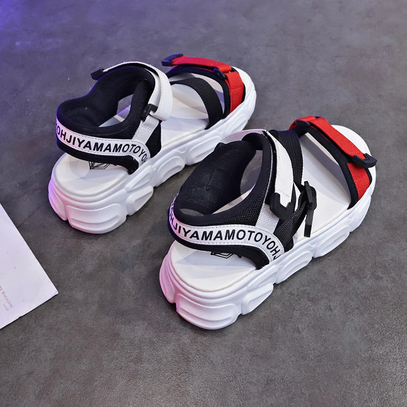 Outdoor Women Casual Sport Sandals shoes fashion Height Increase women sandals ladies PU leather platform Casual shoes 35-39