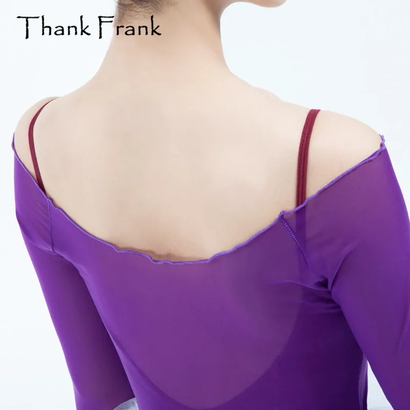 Женская эластичная сетчатая блузка с рукавом до локтя|ballet top|ballet womenballet blouse |