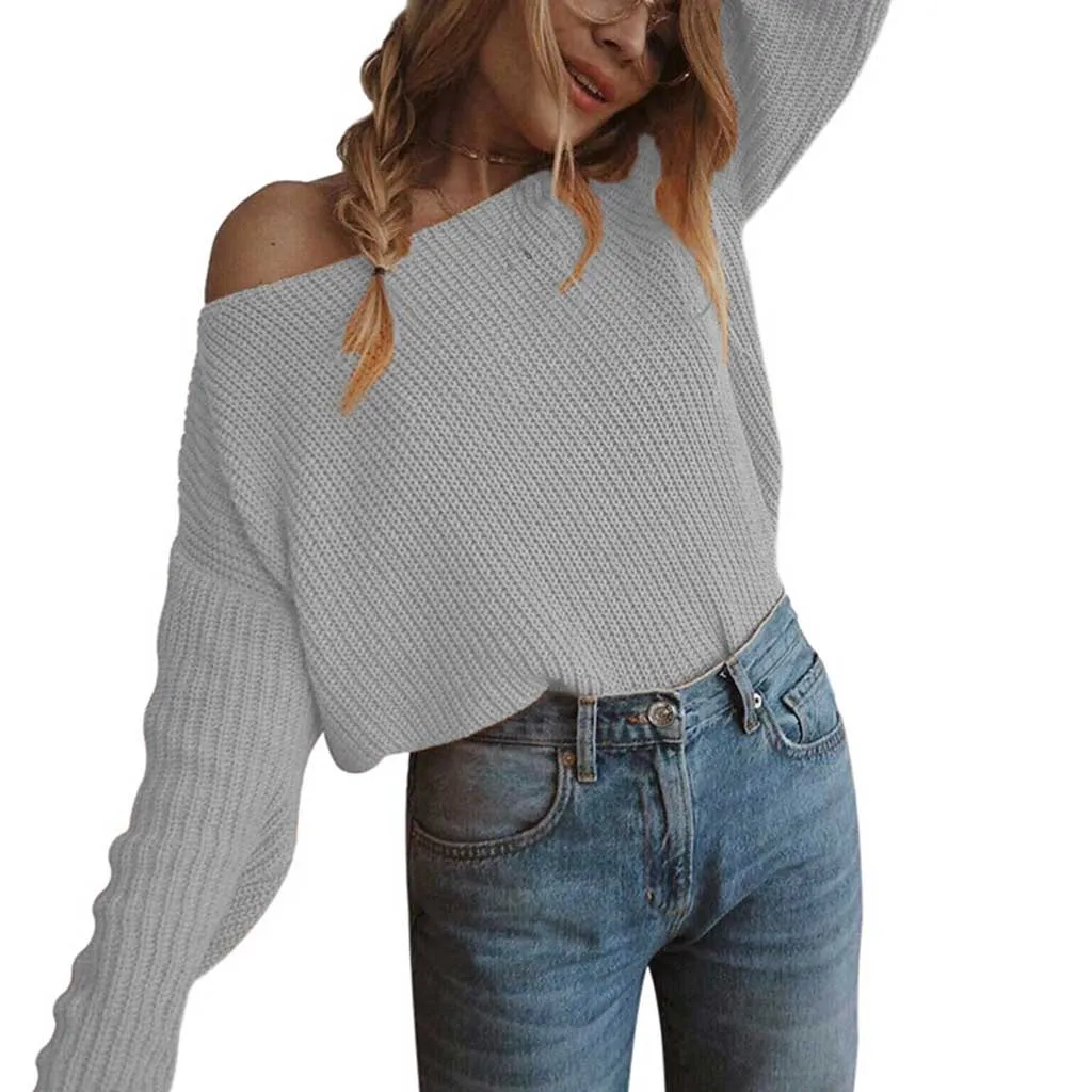 JAYCOSIN модный свитер mujer invierno 2019 женский зимний рукав летучая мышь однотонный