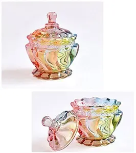 Цветная стеклянная палатка, Хрустальная конфетная коробка, аптекарная банка с крышкой, шоколадные контейнеры, свадебные конфетные буфеты, кухонные банки