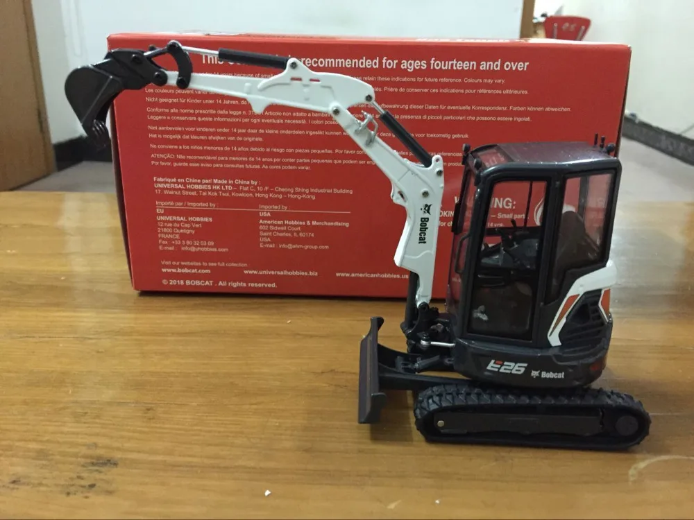 Редкий! Универсальные хобби Bobcat E26 с кабиной компактный экскаватор 1:25 масштаб