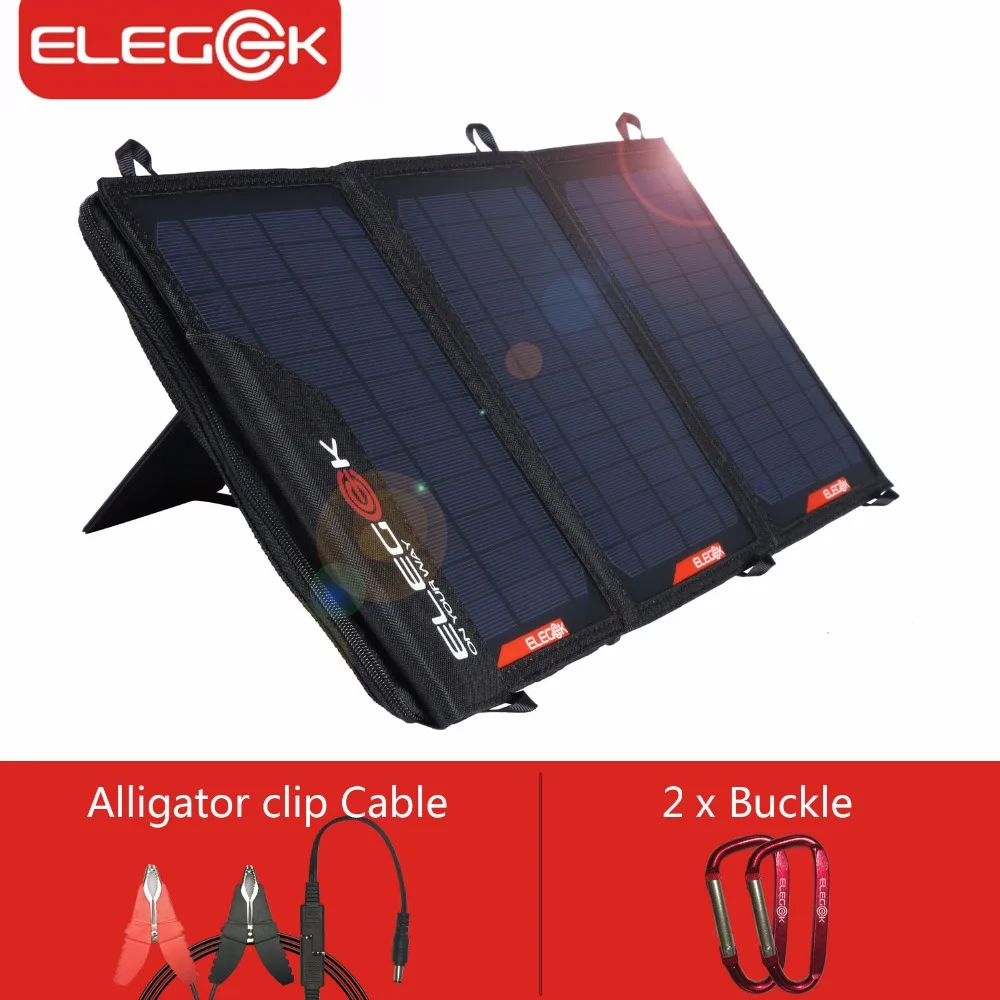 Портативное зарядное устройство ELEGEEK на солнечной батарее 21 Вт 18 В/5 В|solar panel solar