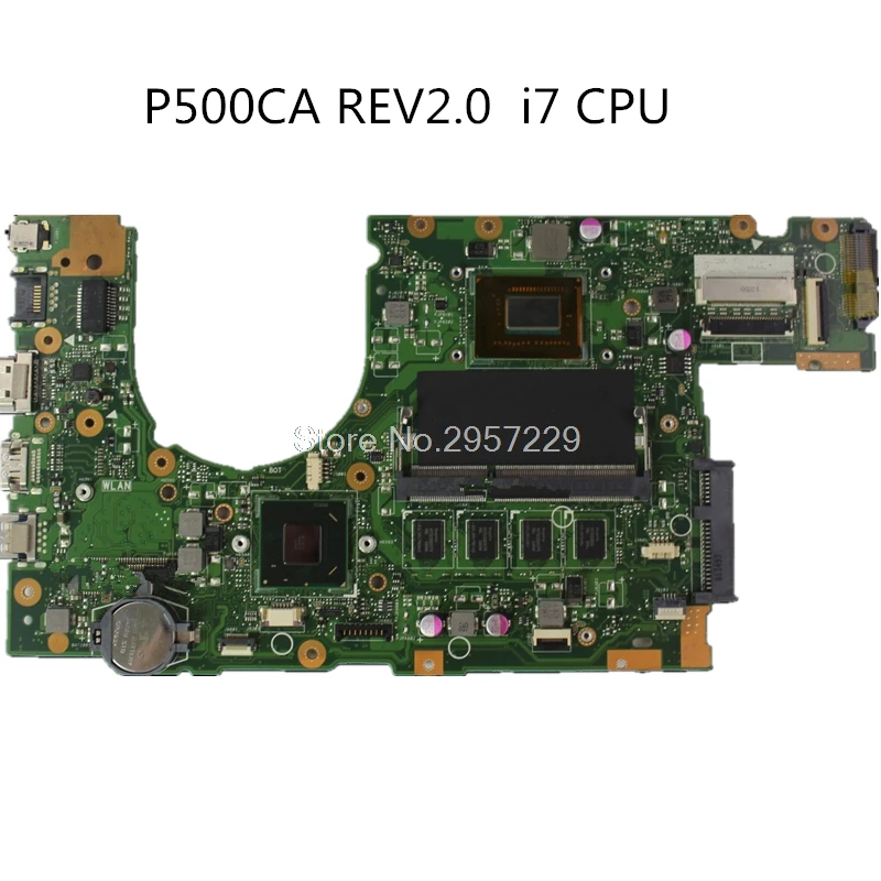 Оригинальная материнская плата для ноутбука P500CA P500C PU500C бортовой процессор REV.2.0 i7