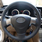 Сшитая вручную искусственная кожа для Toyota Corolla чехол рулевого колеса автомобиля-2006, Matrix 2010, Auris 2009-2007
