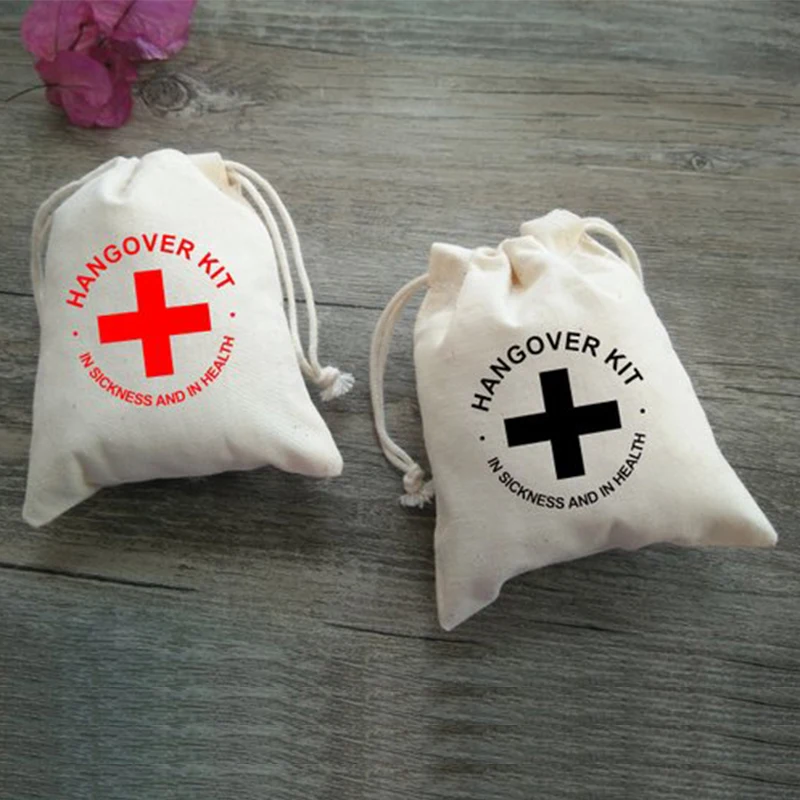 

100pcs Pure White Cotton Drawstring Hangover Kit Bag Wedding Favor Bag Jewelry Gift Packaging Pouch Christmas Sachets Candy Sack