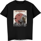Футболка мужская Otterzilla, забавная выдра, милый подарок для влюбленных, крутая, уличная одежда в стиле Харадзюку