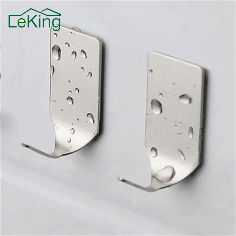 Leking 8 шт. Крючки для ванной одежды Полотенца стены крюк Кухня Нержавеющая сталь