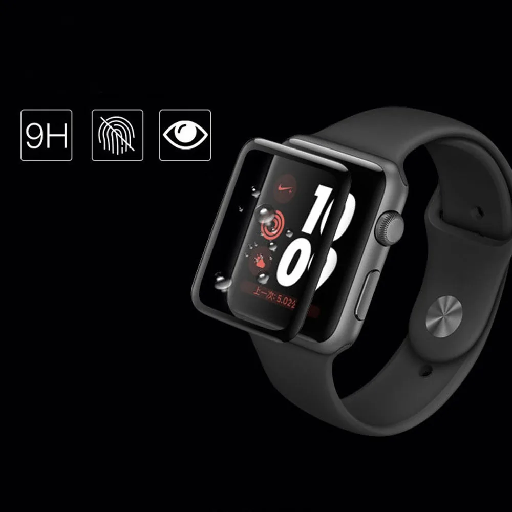 3D полностью проклеенное закаленное стекло для Apple Watch серии 1 2 3 4 защитная пленка