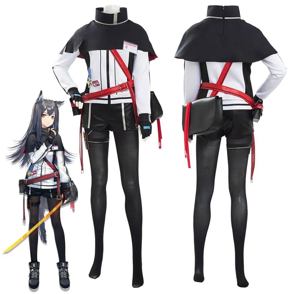 Костюм для косплея Arknights Texas кожаные комплекты унисекс взрослых вечерние костюмы