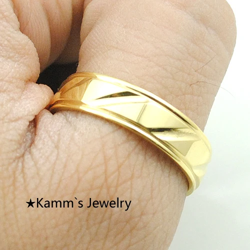 6 мм ширина модные кольца из нержавеющей стали для женщин и мужчин обручальные