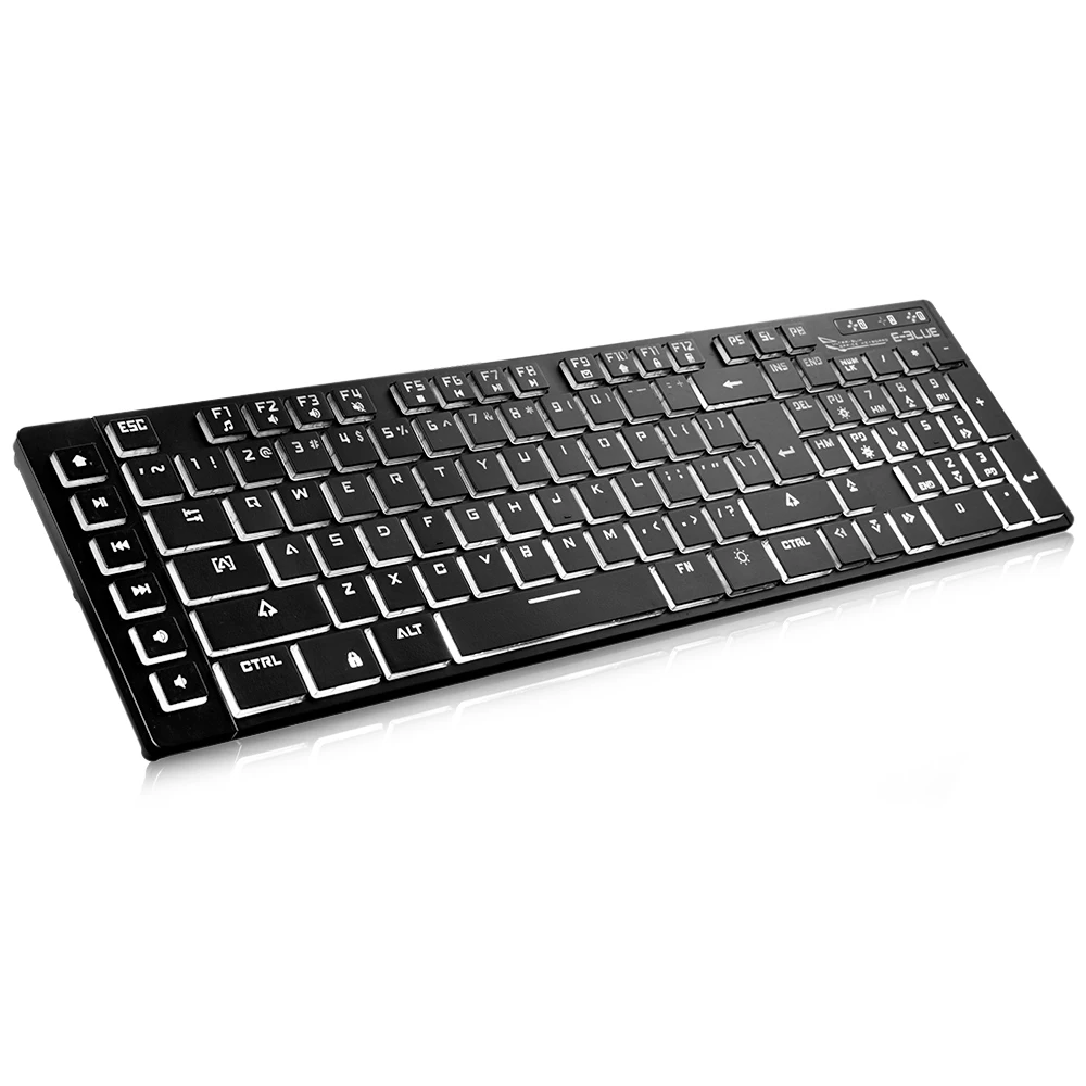 E 3LUE k761 ультратонкий ABS USB проводной мембранная клавиатура с подсветкой 109 ключей