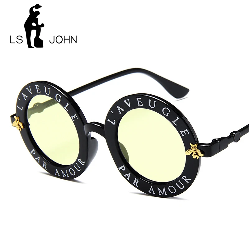 LS JOHN, новинка, Ретро стиль, круглые солнцезащитные очки для женщин, фирменный дизайн, Ретро стиль, градиентные оттенки, солнцезащитные очки, UV400 Oculos Feminino Lentes