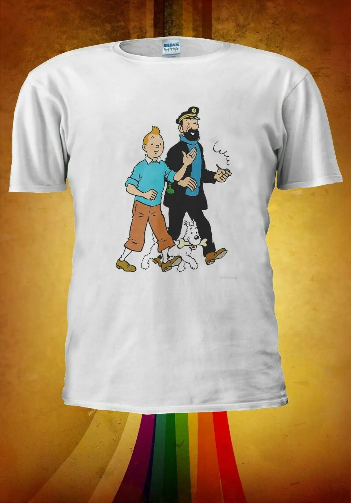 Tintin Captain Haddock Snowy Men Women Unisex TShirt Vest Baseball Hoodie 2774 Free shipping new fashion 100% Cotton For Man Tee | Футболки