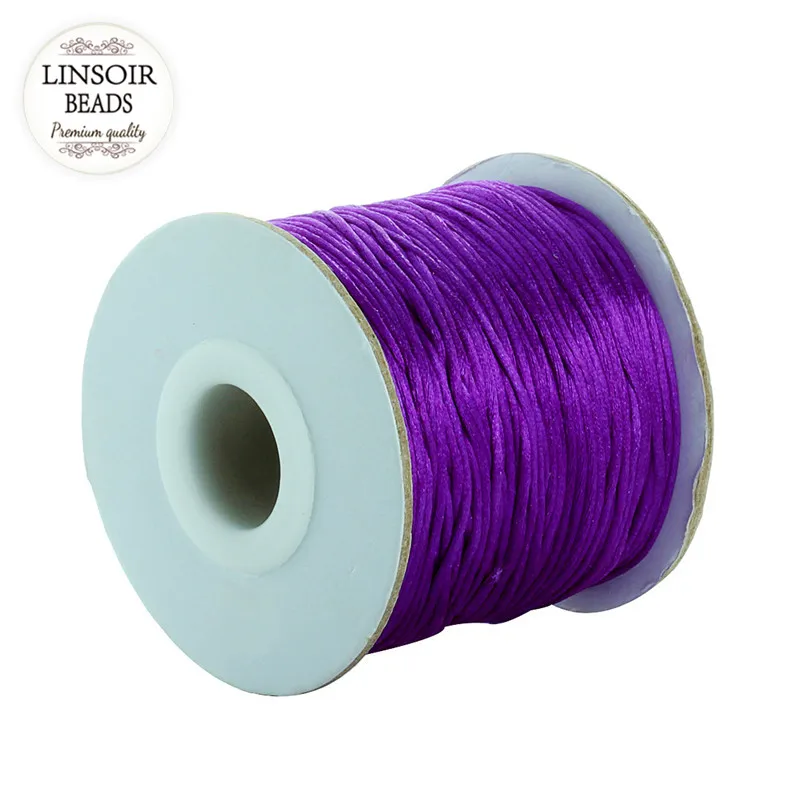 Шнур нейлоновый мягкий атласный сделай сам шнур из Шелка Макраме для бусин и