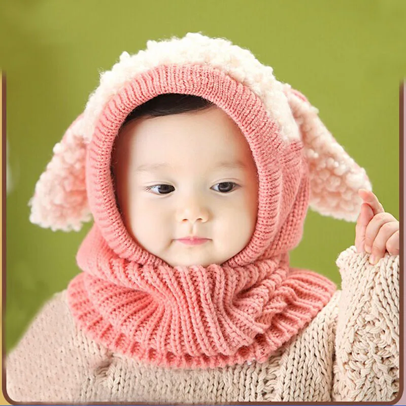 CHAMSGEND Baby Kids Girls Boys Woolen Coif Hood Scarf Caps Hats Winter Warm Fit For 6 Months to 36 Nov15 | Детская одежда и обувь