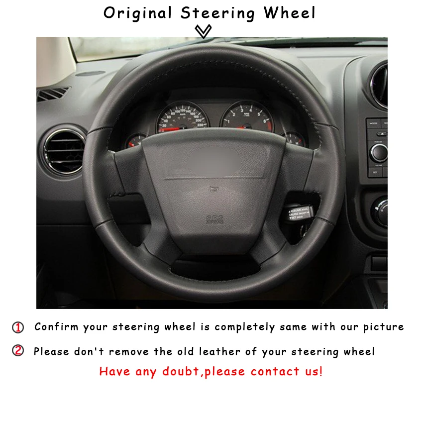 Черный чехол из натуральной кожи для Jeep Compass 2006-2010 Old Patriot 2007-2010 | Автомобили и