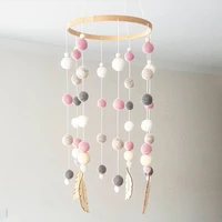 baby crib mobile bed bell rattle toys wooden wind chimes tent hanging decorations for kids newborn girl boy gifts nursery decor