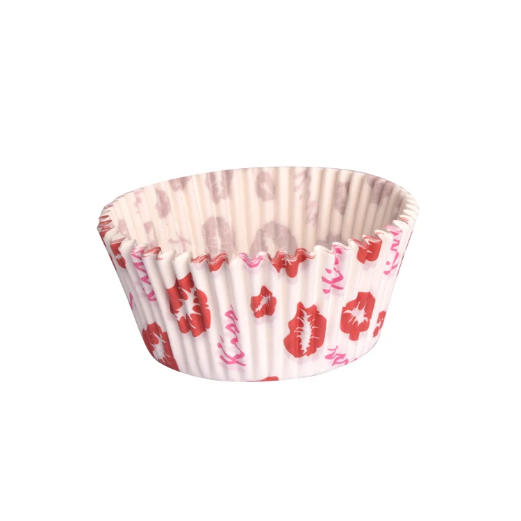 BAKEST 1000 pcs per lot 4.5 inch red Lips Pattern Cake Baking Paper Cup Wedding Decorating Tools | Дом и сад