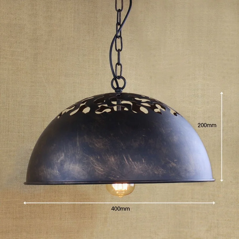 Винтажная промышленная полусферическая Подвесная лампа Reto большая для