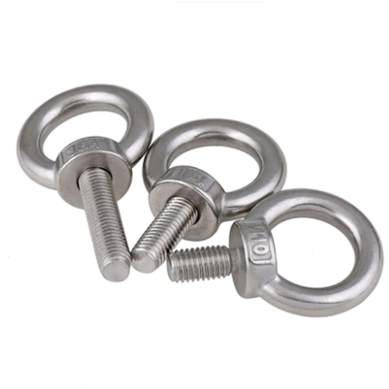 

1pcs Stainless steel extended eyebolt antirust ring lifting hook lug screw M3-M24