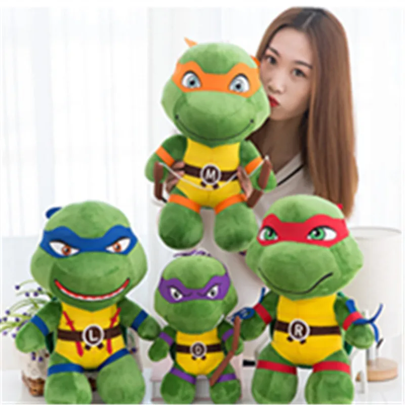 35-55cm Japanese Anime Characters Ninjaed God Turtle Plush Toy Tortoise Stuffed Animal Creative Birthday Gift Children Gifts