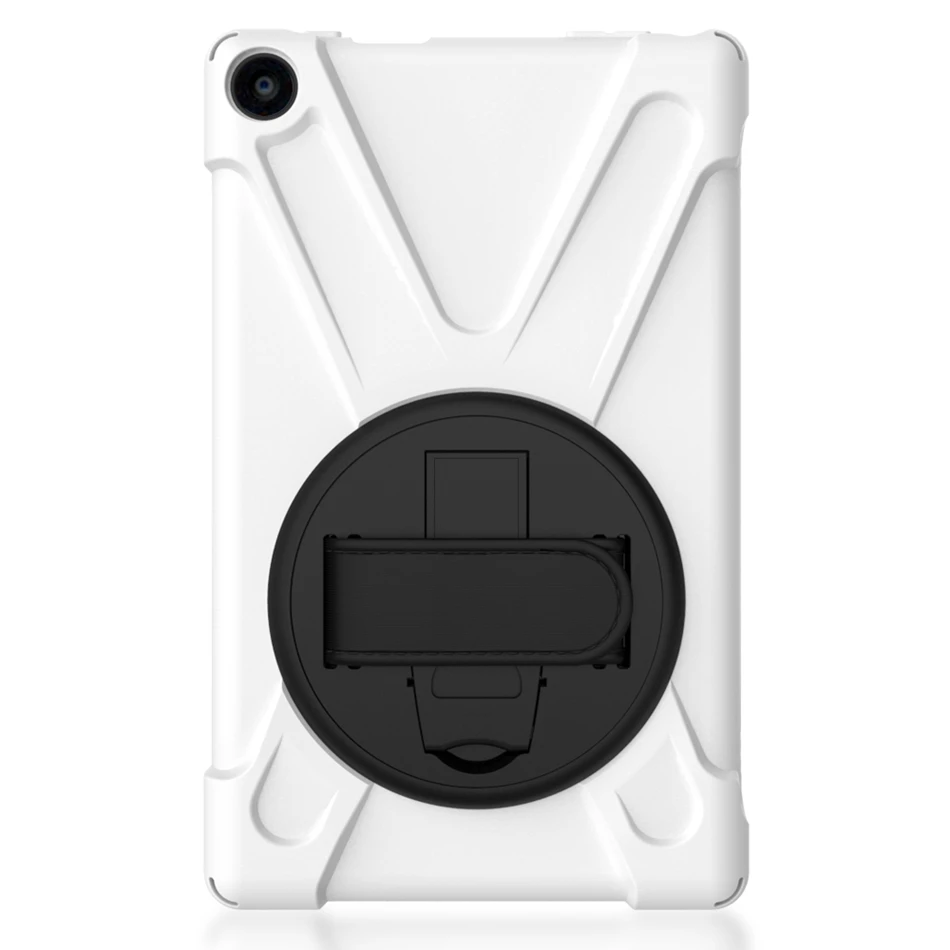 white Сверхмощный ударопрочный чехол на руку для Amazon Kindle Fire HD 8 HD8 с подставкой Гибридный детский безопасный чехол для планшета - Цвет: white