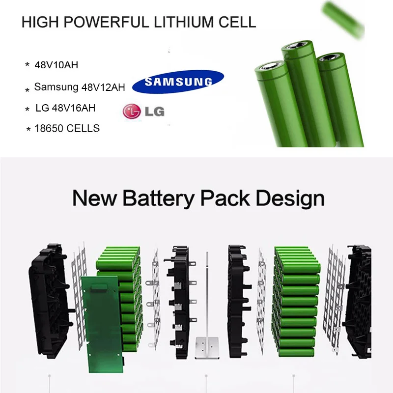 Комплект для электровелосипеда Samsung12AH литиевая батарея 48 в 10 Ач колеса 26 дюймов