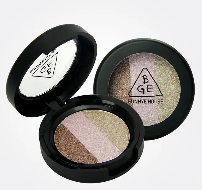 Hot 3 - color Pearlescent Eye Shadow Set Silty Fine Moist Shine Highly Fit Three-dimensional Brand Five Optional |