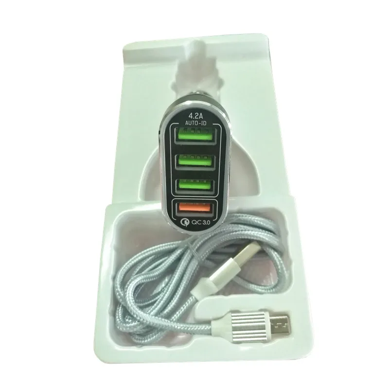 LDNIO C701Q USB Автомобильное зарядное устройство 5V 4.2A Быстрая зарядка Qualcomm 3 0 4 порта