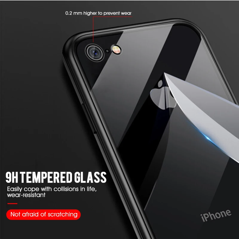 Закаленное металлическое магнитное покрытие чехол для телефона для iPhone X XR XS MAX прозрачное стекло задняя крышка магнит чехол для iPhone 8 7 6 6S Plus чехол для телефона