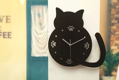 Кошка настенные часы раз кварцевые|quartz clock parts|quartz worksclock dvr |