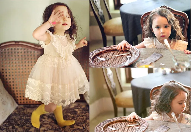 Летние платья для девочек высокого качества платье принцессы до корейский
